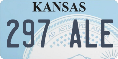 KS license plate 297ALE