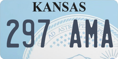 KS license plate 297AMA