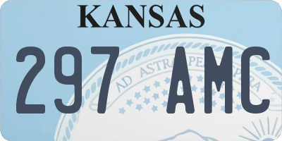 KS license plate 297AMC
