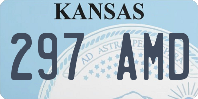 KS license plate 297AMD