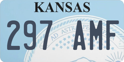 KS license plate 297AMF