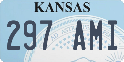 KS license plate 297AMI