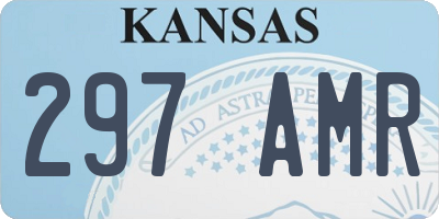 KS license plate 297AMR