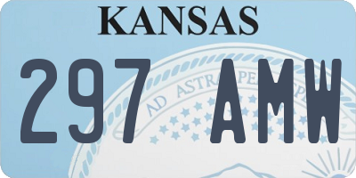 KS license plate 297AMW