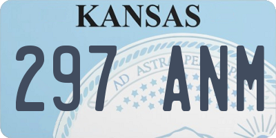 KS license plate 297ANM