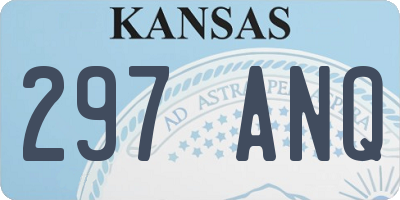 KS license plate 297ANQ