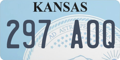 KS license plate 297AOQ