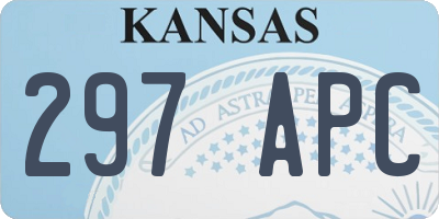 KS license plate 297APC