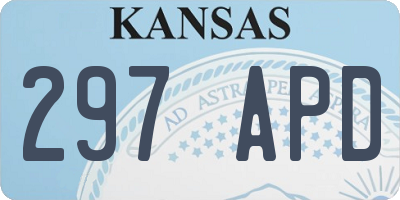 KS license plate 297APD