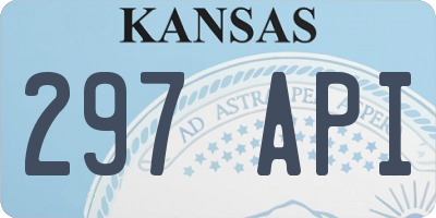 KS license plate 297API