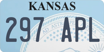 KS license plate 297APL