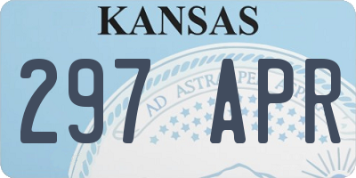 KS license plate 297APR