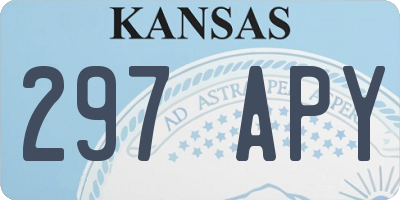 KS license plate 297APY
