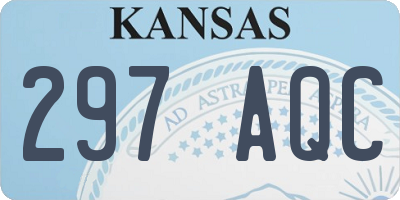 KS license plate 297AQC
