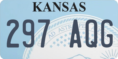 KS license plate 297AQG