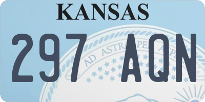 KS license plate 297AQN