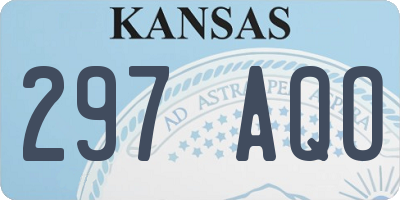 KS license plate 297AQO