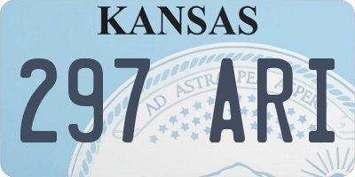 KS license plate 297ARI