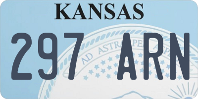 KS license plate 297ARN