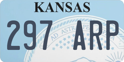 KS license plate 297ARP
