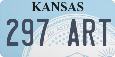 KS license plate 297ART