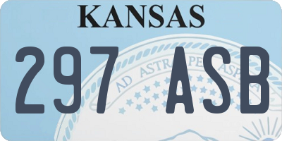 KS license plate 297ASB