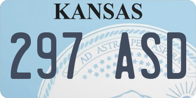 KS license plate 297ASD