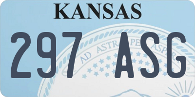 KS license plate 297ASG