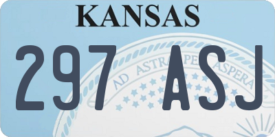 KS license plate 297ASJ