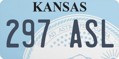 KS license plate 297ASL