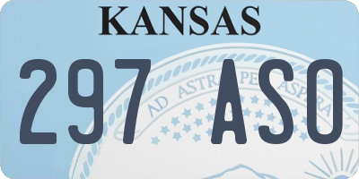 KS license plate 297ASO