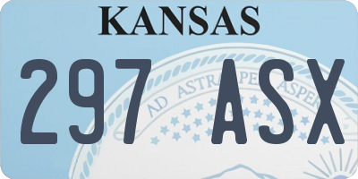 KS license plate 297ASX