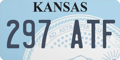 KS license plate 297ATF
