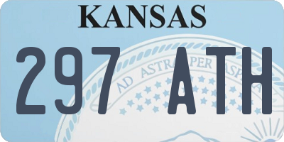 KS license plate 297ATH