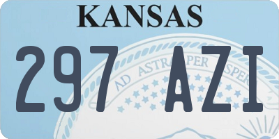KS license plate 297AZI
