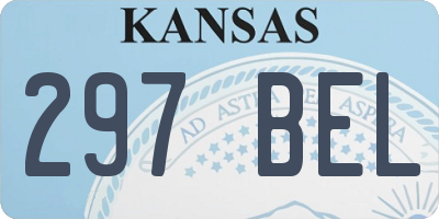 KS license plate 297BEL