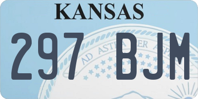 KS license plate 297BJM
