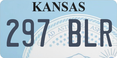 KS license plate 297BLR