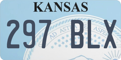 KS license plate 297BLX
