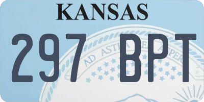 KS license plate 297BPT