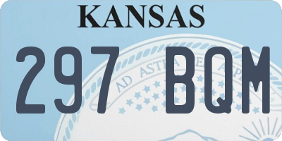 KS license plate 297BQM
