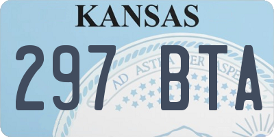 KS license plate 297BTA
