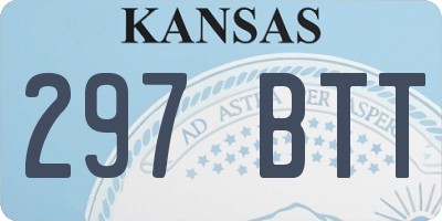 KS license plate 297BTT