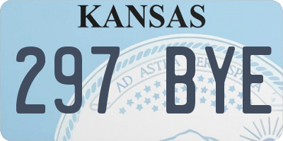 KS license plate 297BYE