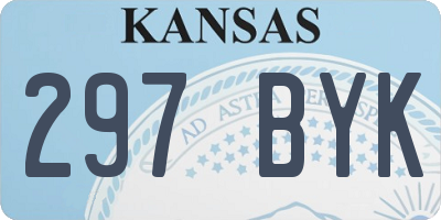 KS license plate 297BYK