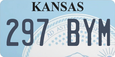 KS license plate 297BYM