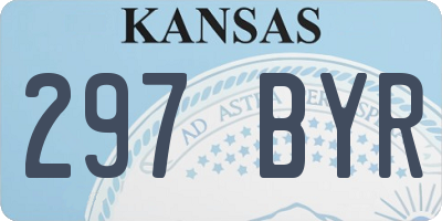 KS license plate 297BYR