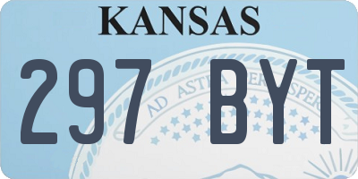 KS license plate 297BYT