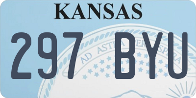 KS license plate 297BYU