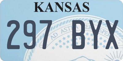 KS license plate 297BYX
